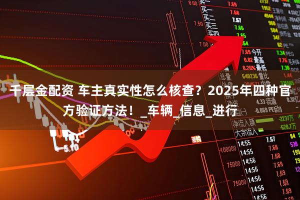 千层金配资 车主真实性怎么核查？2025年四种官方验证方法！_车辆_信息_进行