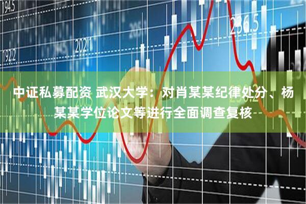 中证私募配资 武汉大学：对肖某某纪律处分、杨某某学位论文等进行全面调查复核